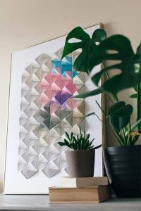 DIY – Um lindo quadro de origami modular 